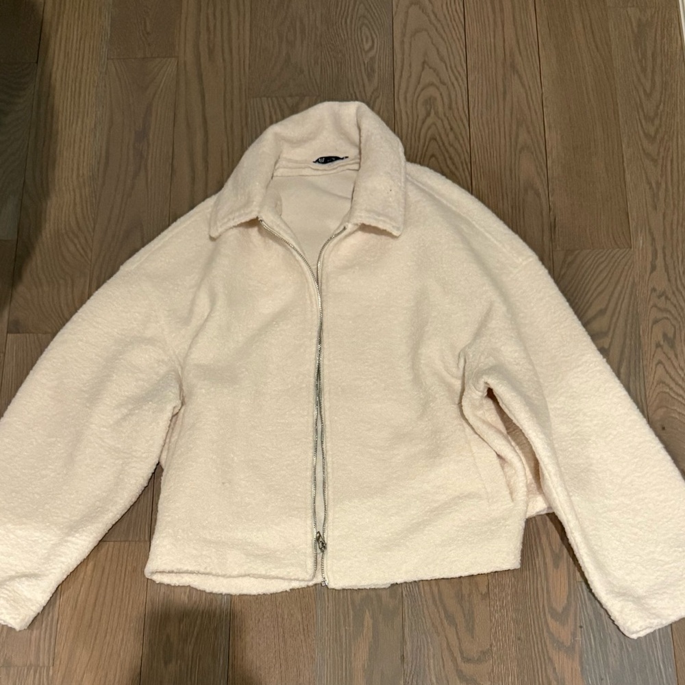 Zara Cream Sherpa Jacket